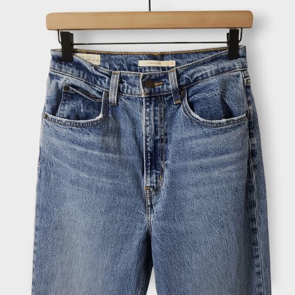 Levi's 70s High Flare Jeans Medium Blue Denim Womens Sz 27x32 Retro Casual - Picture 2 of 14